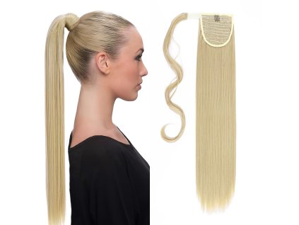 S-noilite® příčesek do culíku, rovné prodloužení vlasů 66 cm, šedá blond & bleichblond