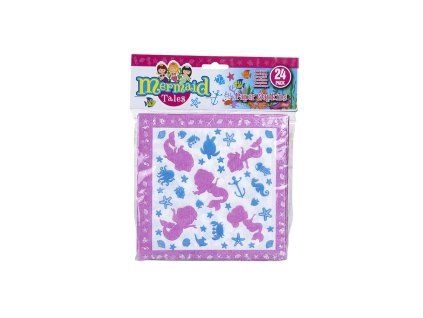 Zestaw 24 serwetek 2-warstwowych o wymiarach 33 x 33 cm z wzorem Syrenki