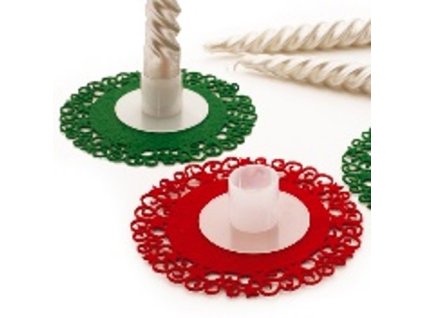 Stojany na svíčky, plastové svícny 12 ks.