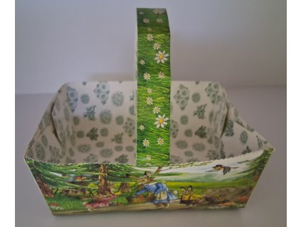 Velikonoční papírový košíček - 16 cm
