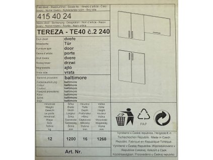 TE40 dveře č.2 240 baltimore