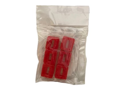 Sada mini skřipců do vlasů - 6 ks červená