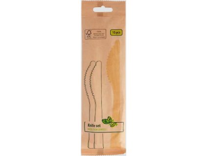 Sada jednorazových bambusových nožů 10ks