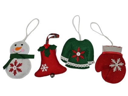 Vánoční plstěná ozdoba, 12cm, náhodný výběr