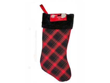 Vánoční ponožka s poutkem červená 40cm