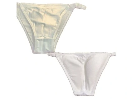 Bílé dámské kalhotky s vycpávkami