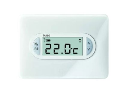 Bílý nástěnný pokojový termostat TA/450