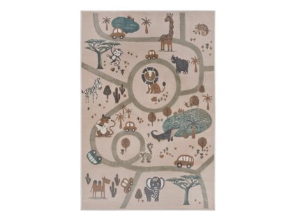 Dětský koberec Animal Park béžový