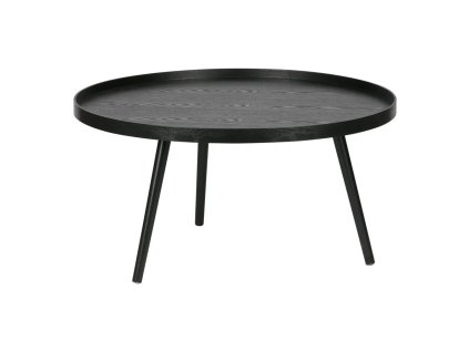 Černý odkládací stolek WOOOD Mesa, ø 45 cm