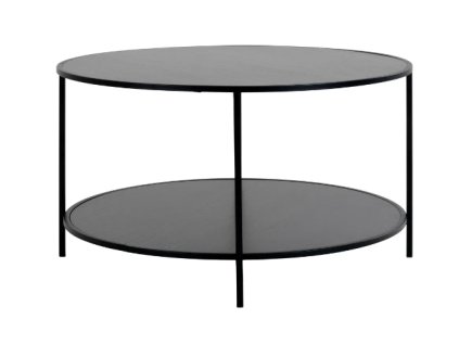 Černý kulatý konferenční stolek s černou deskou ø 80 cm Vita – House Nordic