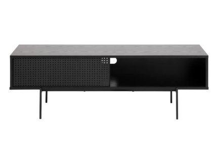 Černý kovový TV stolek 140x45 cm Angus - Actona
