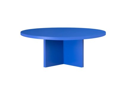 Konferenční stolek Pausa, kulatý, modrý, ø 100 cm