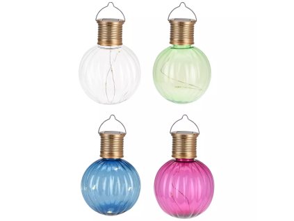 Solární LED závěsné světlo kulaté