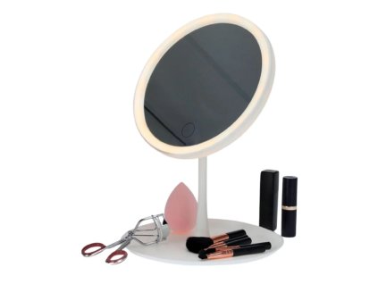 Kosmetické zrcátko s bílým LED světlem