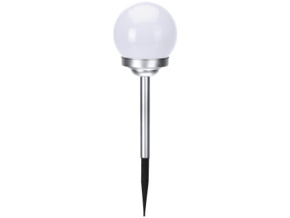 Solární lampa bílá koule 10 cm
