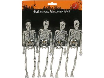 Sada halloweenských kostlivců 4ks
