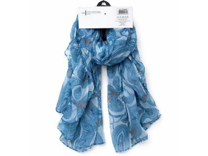 Dámský šátek s paisley vzorem – modrý