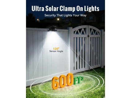 4ks Solární venkovní lampy s klipem teplá bílá