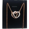 Náhrdelník s dvojitým srdíčkem a kamínky