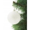 Vlněná vánoční koule, potažená, bílá