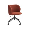 Červená čalouněná kancelářská židle Teulat Mogi