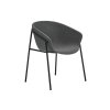 Tmavě šedá látková jídelní židle Teulat Hug 2ks