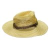 Sláměný klobouk s hnědým páskem