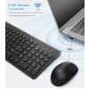 Ultra tenká bezdrátová klávesnice a myš – černá  Nové