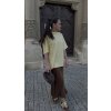 Basic oversize bavlěné tričko YELLOW
