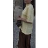 Basic oversize bavlěné tričko YELLOW