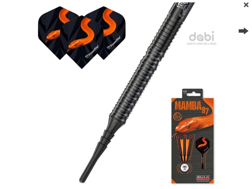 Screenshot 2025 02 16 at 11 43 23 Bull's Mamba 97 M6 Soft 97% 18g Cinkili Specialista na šipky a terče