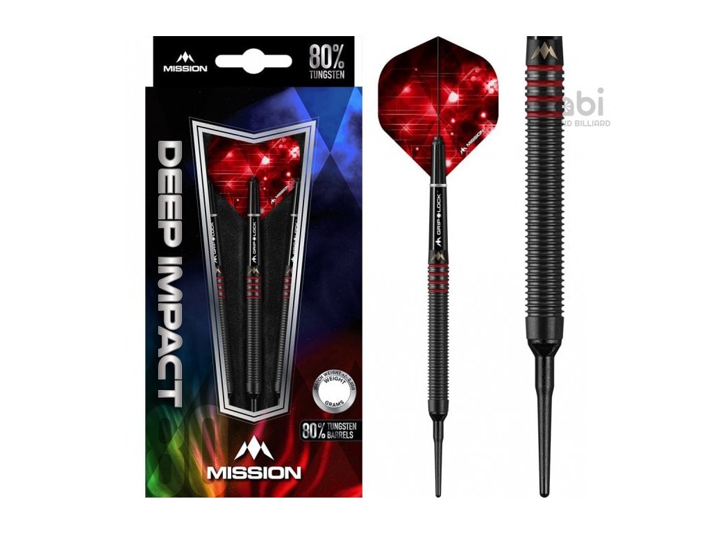 mission deep impact darts soft tip black m3 red p1084 985 medium
