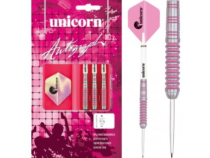 Šipky Unicorn Autograph Pink 80% 22g steel