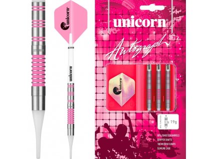 Šipky Unicorn Autograph Pink 80% 19g soft