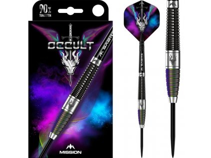 mission occult steel tip darts pack 2