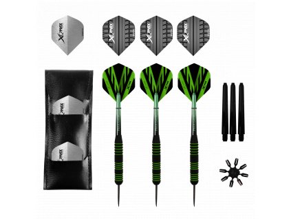 QD7001360 xqmax 23 GRAMS RUBBERISED STEEL DART SET
