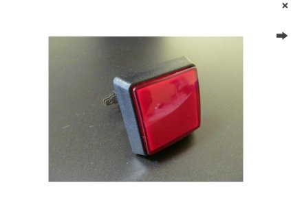 Screenshot 2025 01 22 at 15 25 20 Tlačítko čtvercové červené 40x40mm Cyberdine.cz