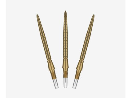 swiss storm quartz 30mm gold dart point fan view