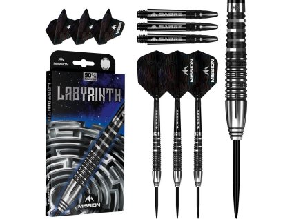 Šipky Mission Labyrinth 90% 24g steel