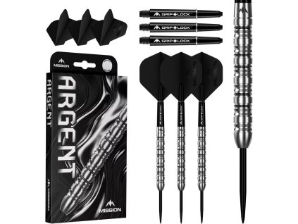 Šipky Mission Argent 90% 22g steel