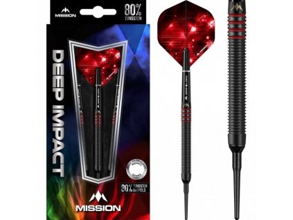 mission deep impact darts soft tip black m3 red p1084 985 medium