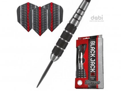 Šipky Harrows Black Jack 18g K steel