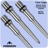 mission titan edge dart points titanium shark silver 30mm