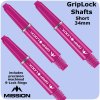 mission griplock shafts short pink with rings