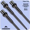 mission titan pro dart points titanium grooved black 34mm