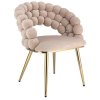 Béžová židle BELLA se zlatými nohami