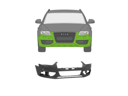 Přední nárazník Audi A4 B8 01