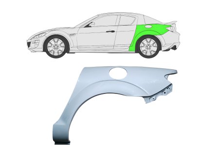 Lem%20zadni%CC%81ho%20blatni%CC%81ku%20%20Leva%CC%81%20Mazda%20RX8%202003 2012