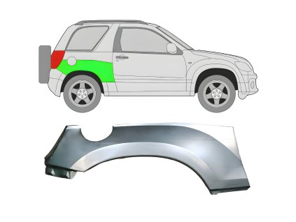 Opravny%CC%81%20plech%20zadni%CC%81ho%20blatni%CC%81ku%20horni%CC%81%20c%CC%8Ca%CC%81st%20na%20Suzuki%20Grand%20Vitara%202005 2012%20%20Prava%CC%81