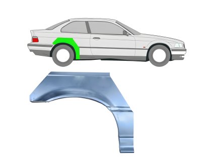 Lem%20zadni%CC%81ho%20blatni%CC%81ku%20na%20BMW%20E36%203%20Cabrio%201990 2000%20%20Prava%CC%81%20%20COUPE